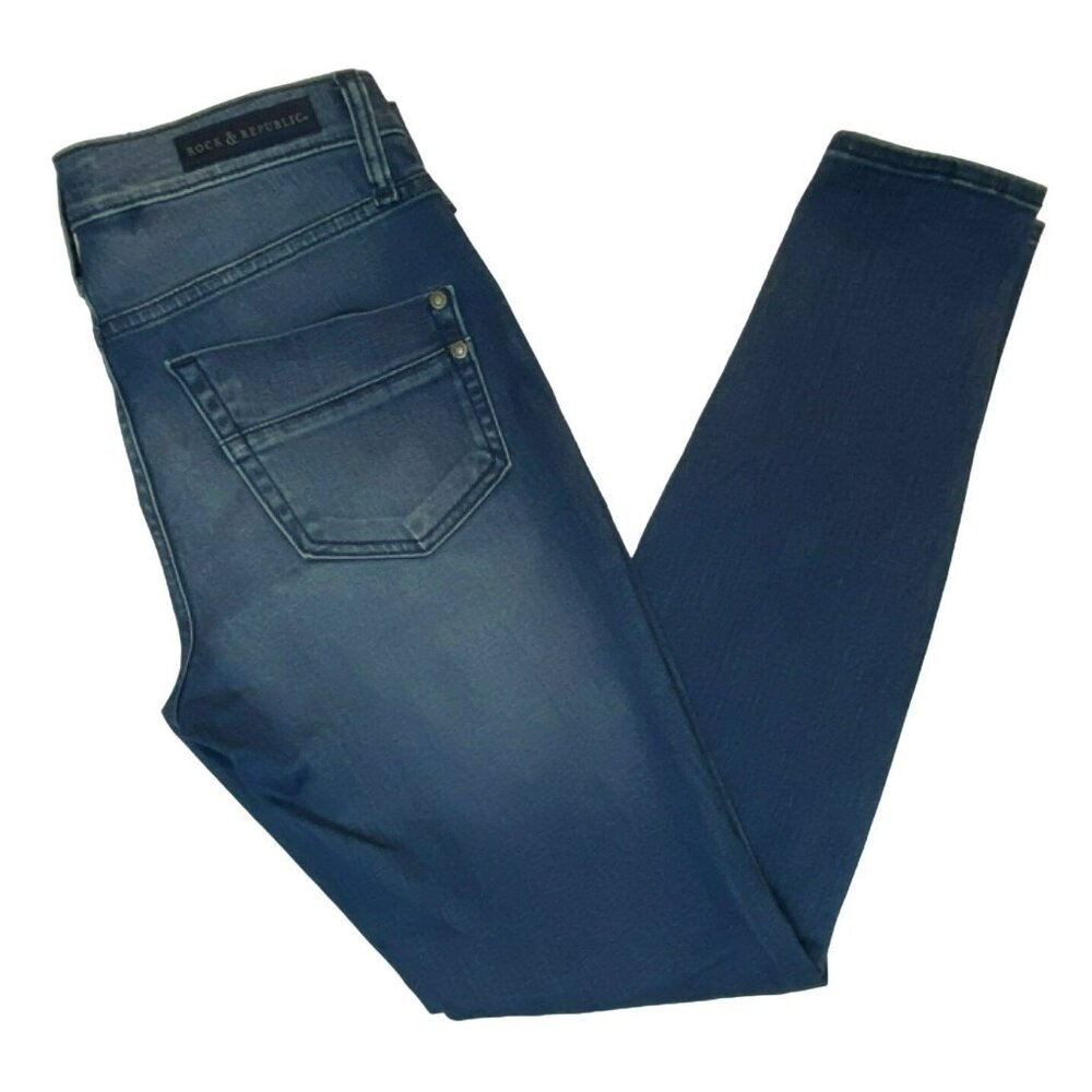 Rock & Republic Jeans Size 6 Kashmiere Midrise Stretch Skinny Womens - Picture 2 of 10